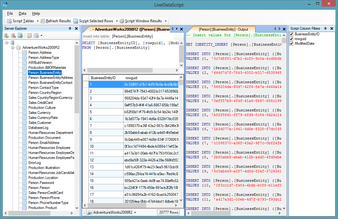 LiveDataScript Screenshot